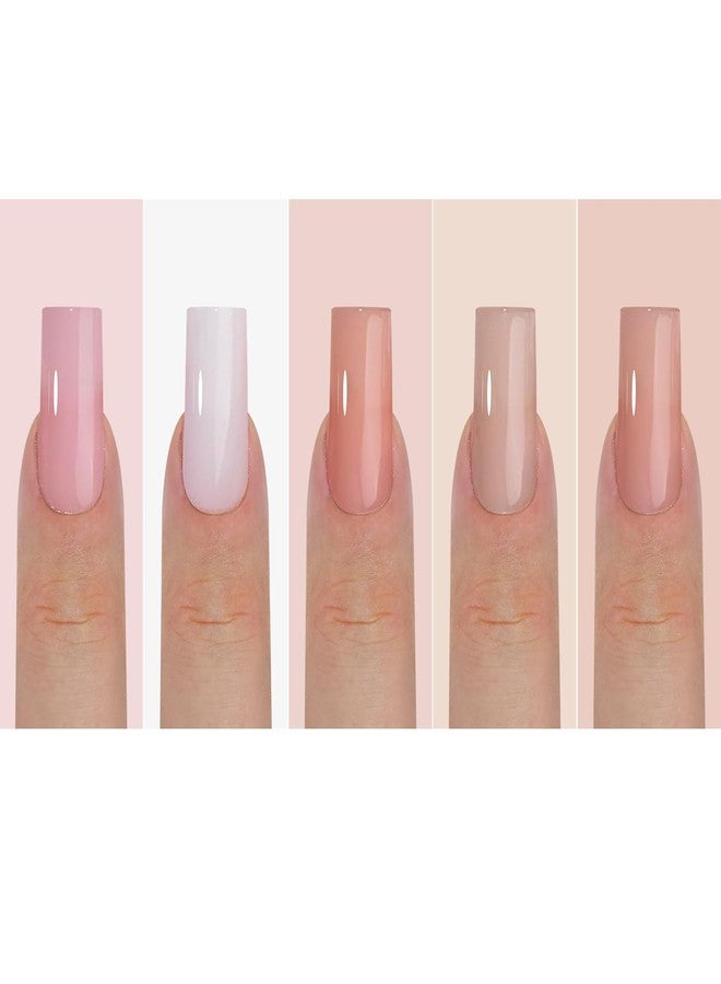 Sevgob 150Pcs Skin Tones Nude Press on Nails Long Square Fake Nails In15 Sizes 3 IN 1 Soft Gel Nail Tips Glossy Reusable Acrylic Nails No Need to File False Nails for Women Girls Manicure - Image 1